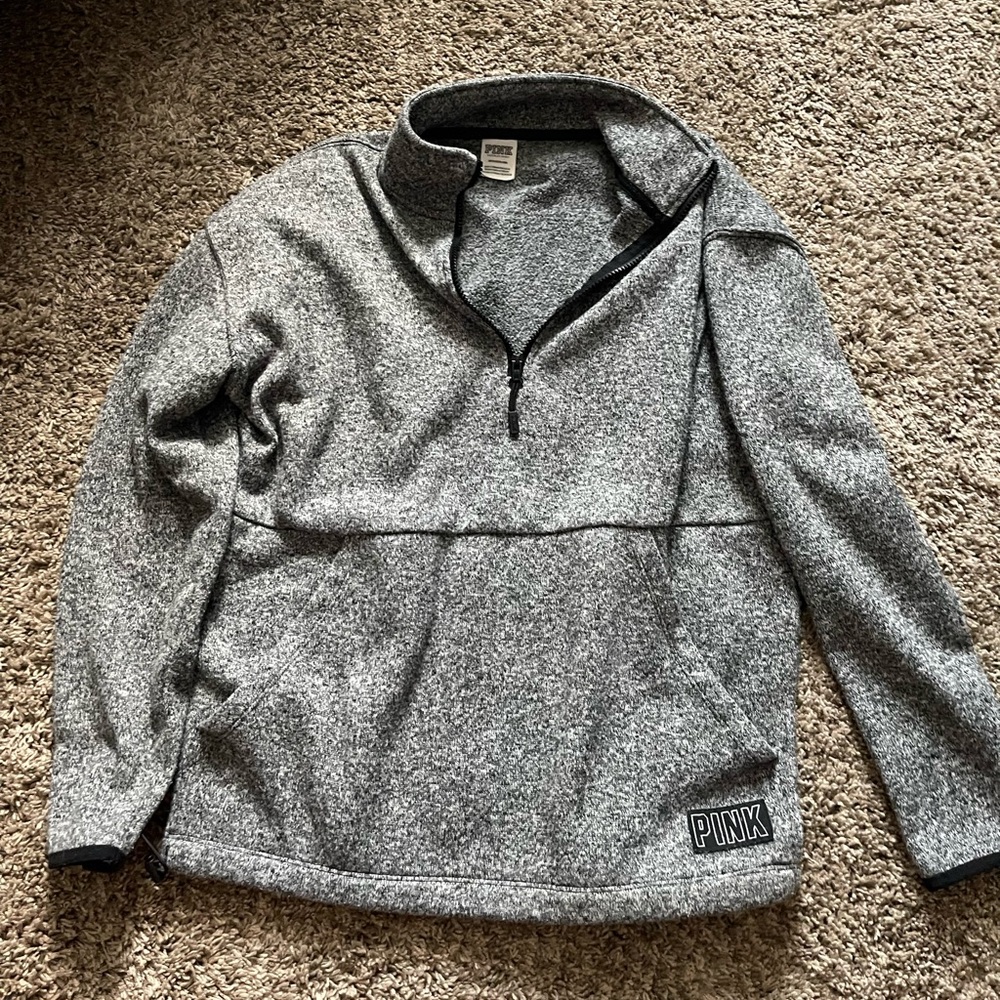 PINK Victoria's Secret Women’s Zip-Up Sweater in Gray size S
